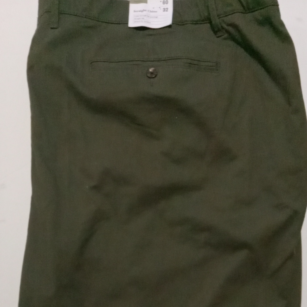 Goodiellow Men's Green Pant Straight Chino Size W60 X 32L